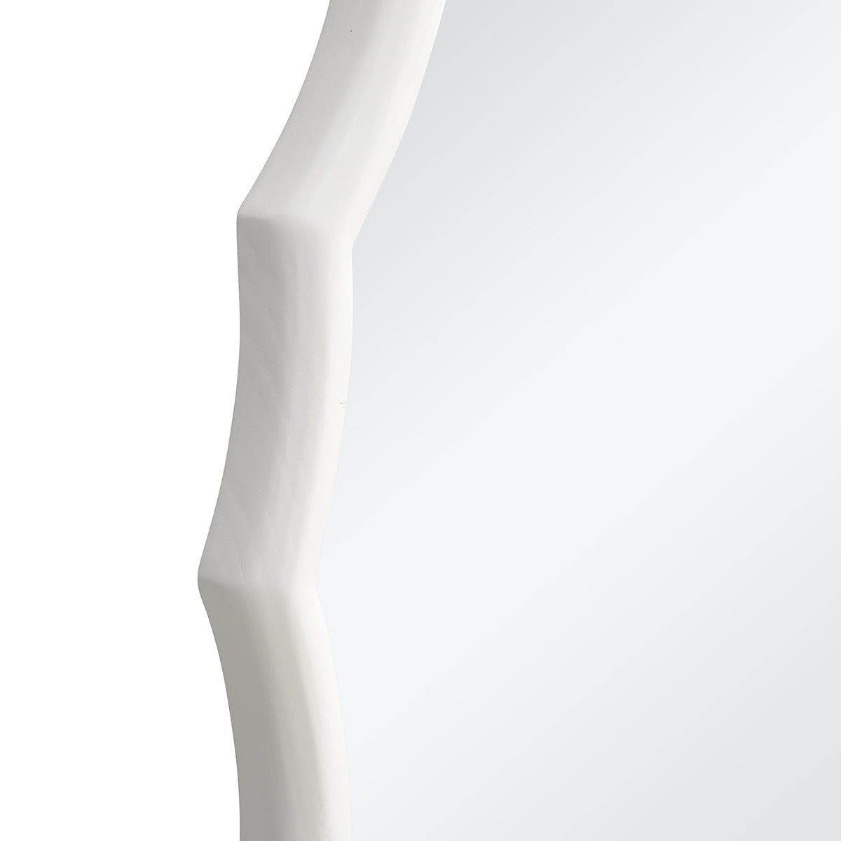Specchio rotondo ondulato in legno 76x76 cm