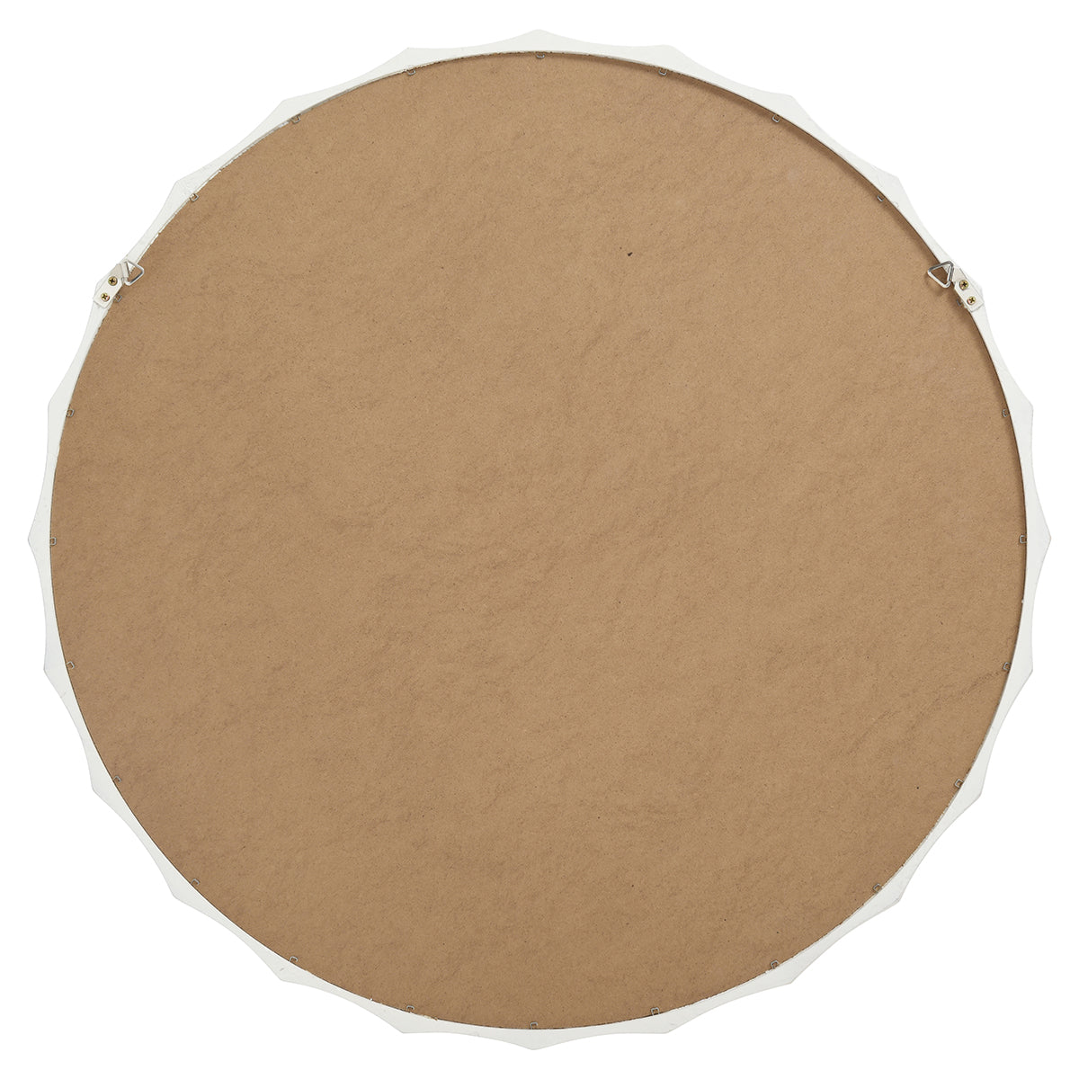 Specchio rotondo ondulato in legno 76x76 cm