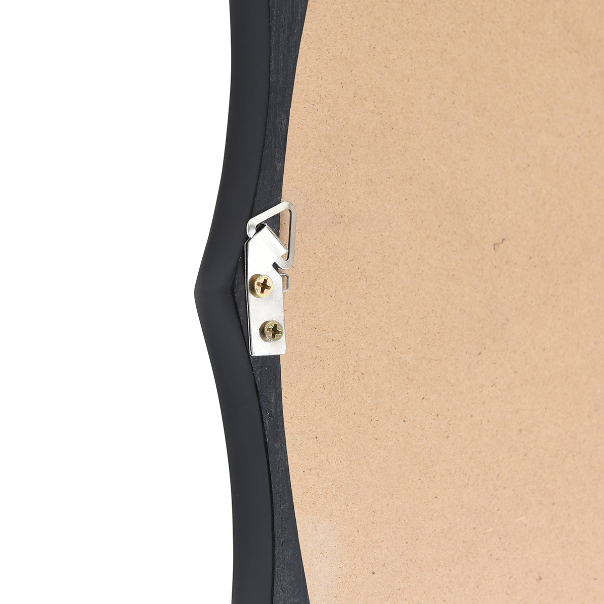 Specchio rotondo ondulato in legno 76x76 cm