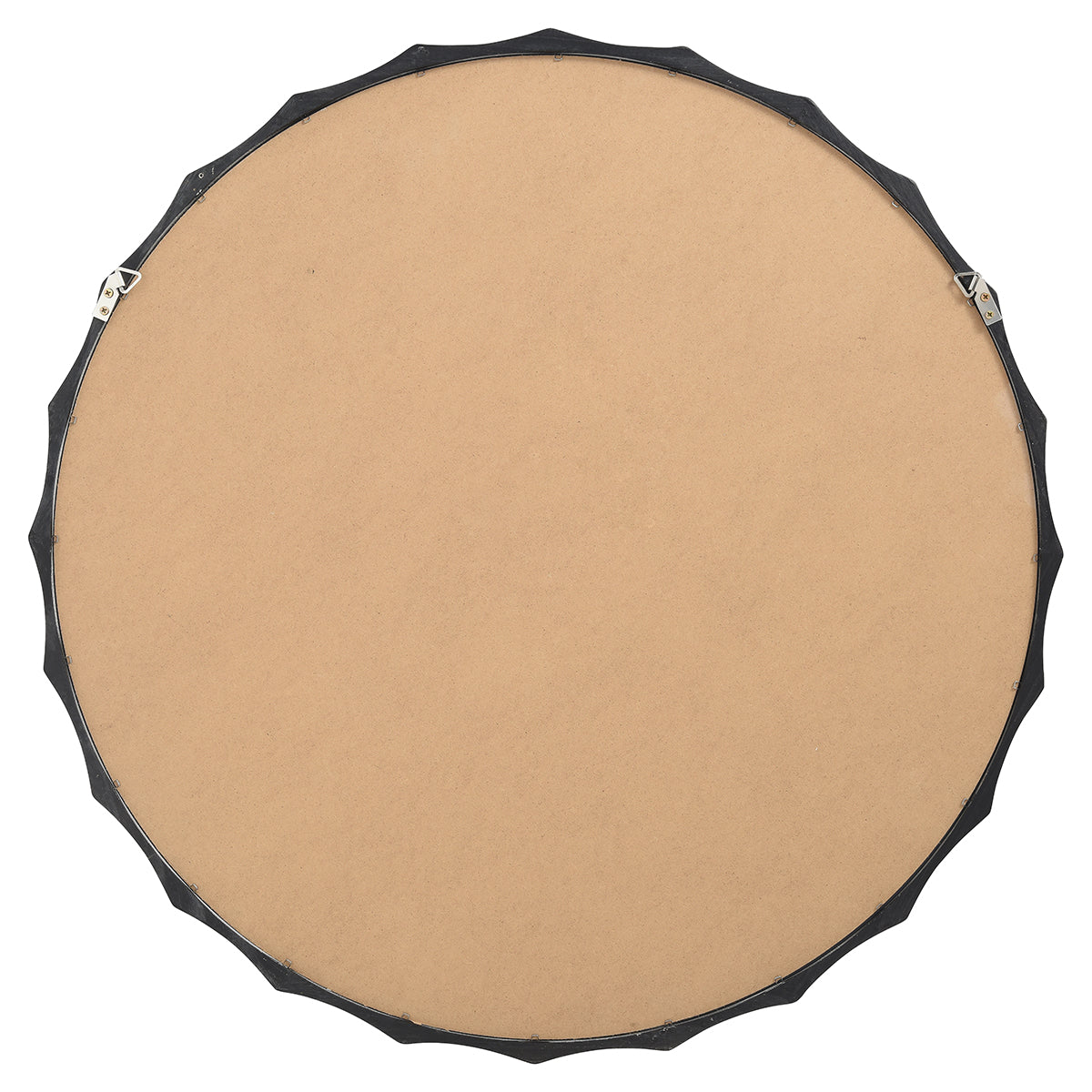 Specchio rotondo ondulato in legno 76x76 cm