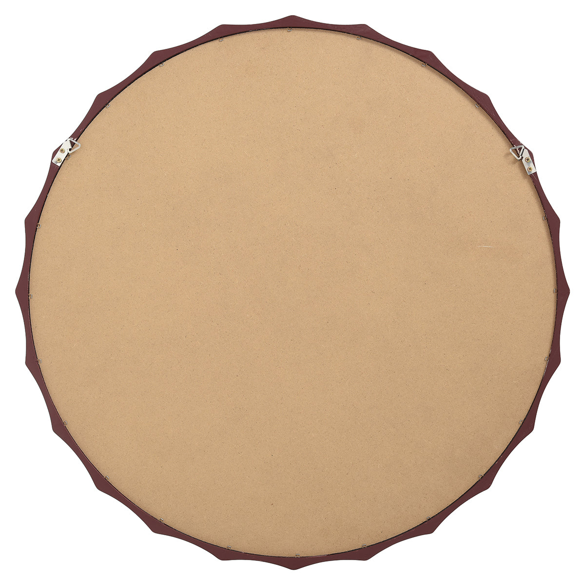 Specchio rotondo ondulato in legno 76x76 cm