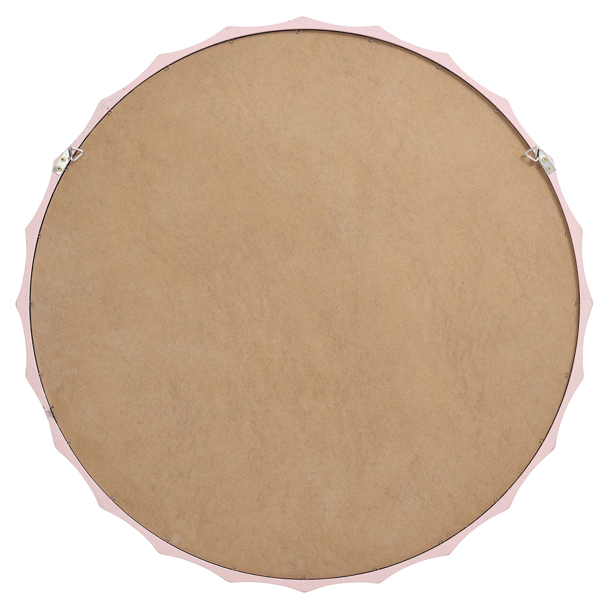 Specchio rotondo ondulato in legno 76x76 cm
