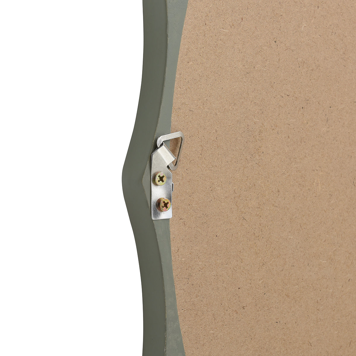 Specchio rotondo ondulato in legno 76x76 cm