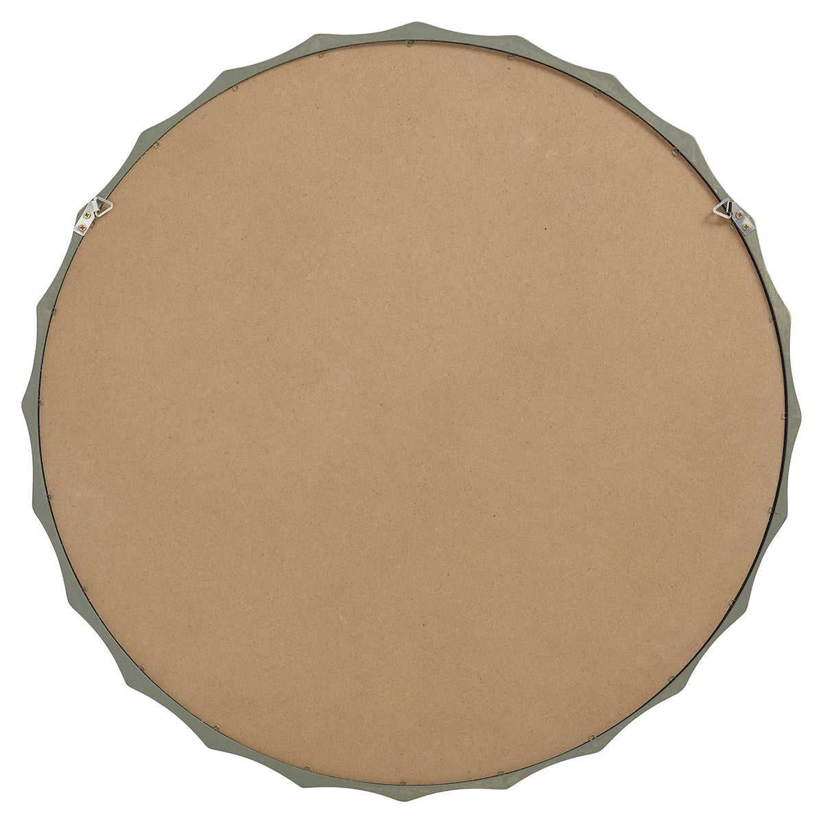 Specchio rotondo ondulato in legno 76x76 cm
