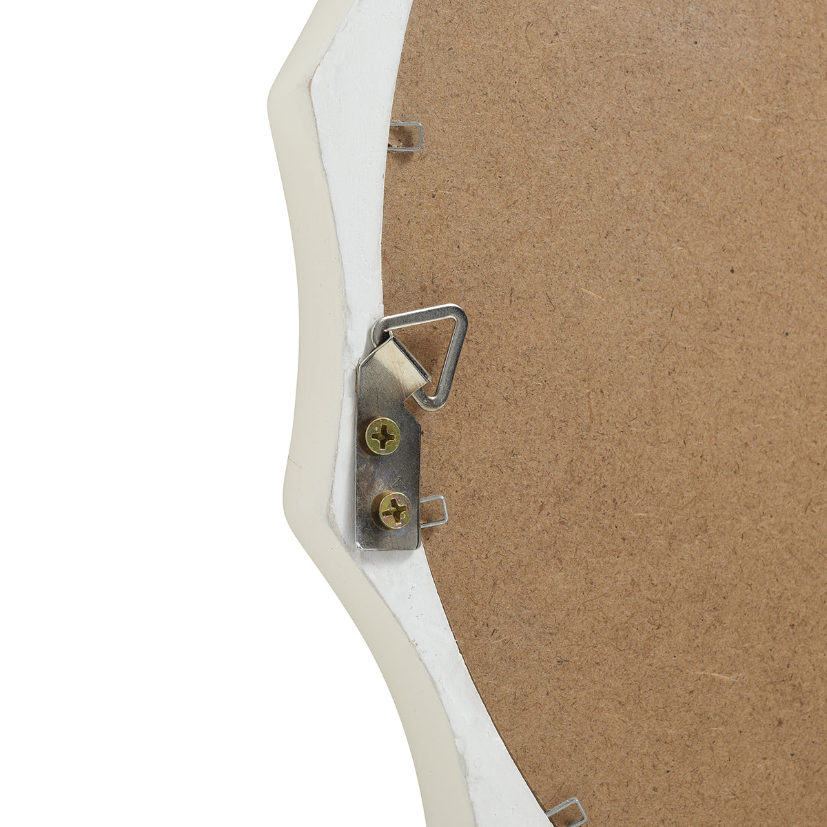 Espejo redondo ondulado de madera 38x38cm