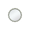 Specchio rotondo ondulato in legno 38x38 cm