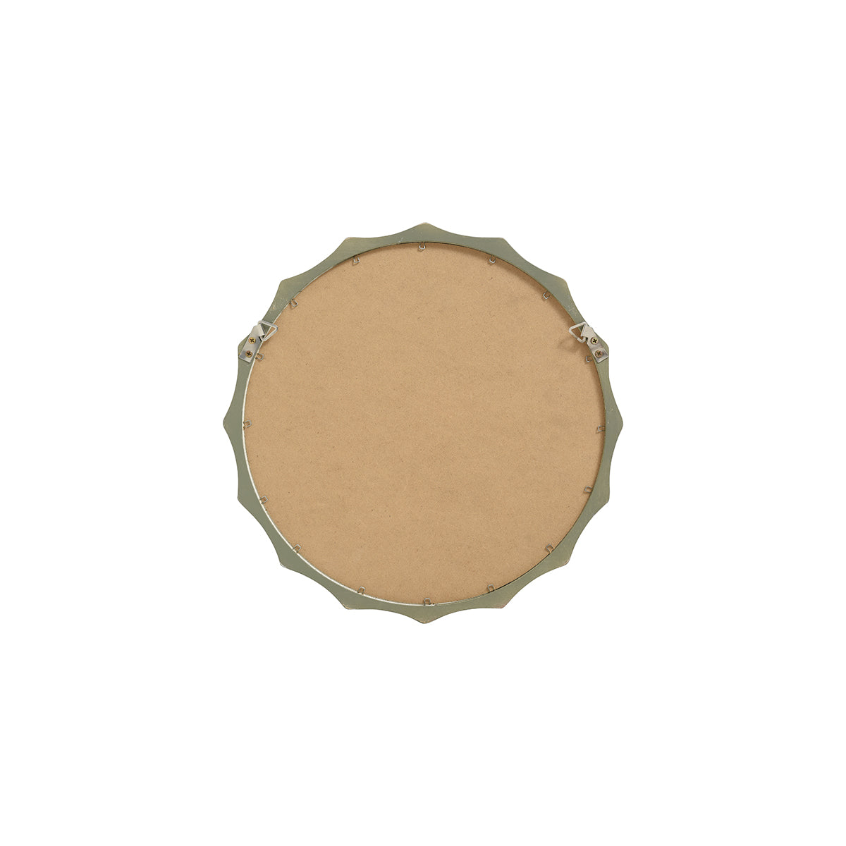 Espejo redondo ondulado de madera 38x38cm