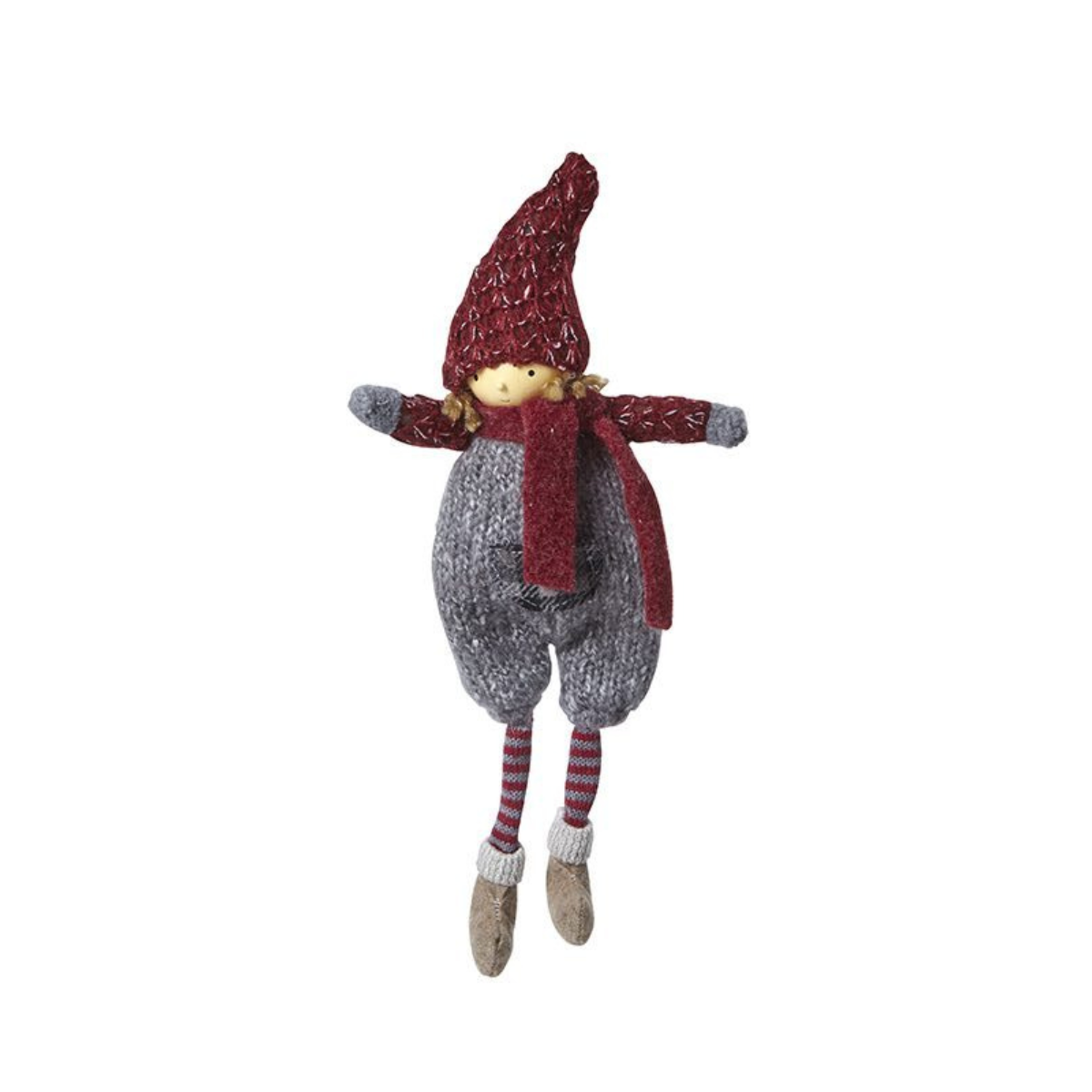 Suspension Figurine de Noël Garçon Olaf rouge en résine
