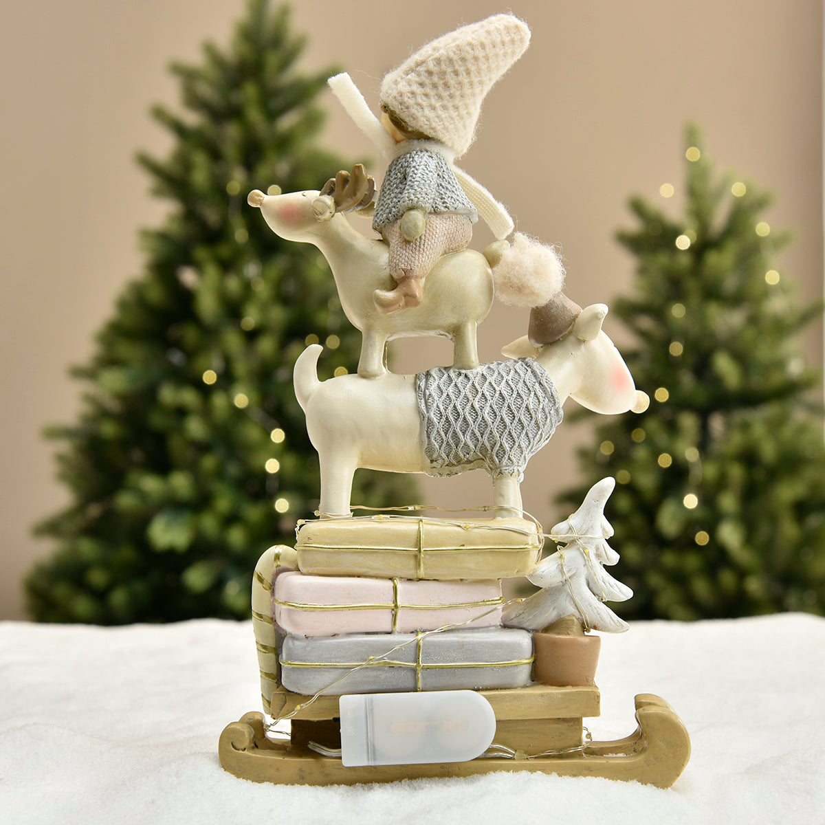 Figurina natalizia per bambini con renna pastello