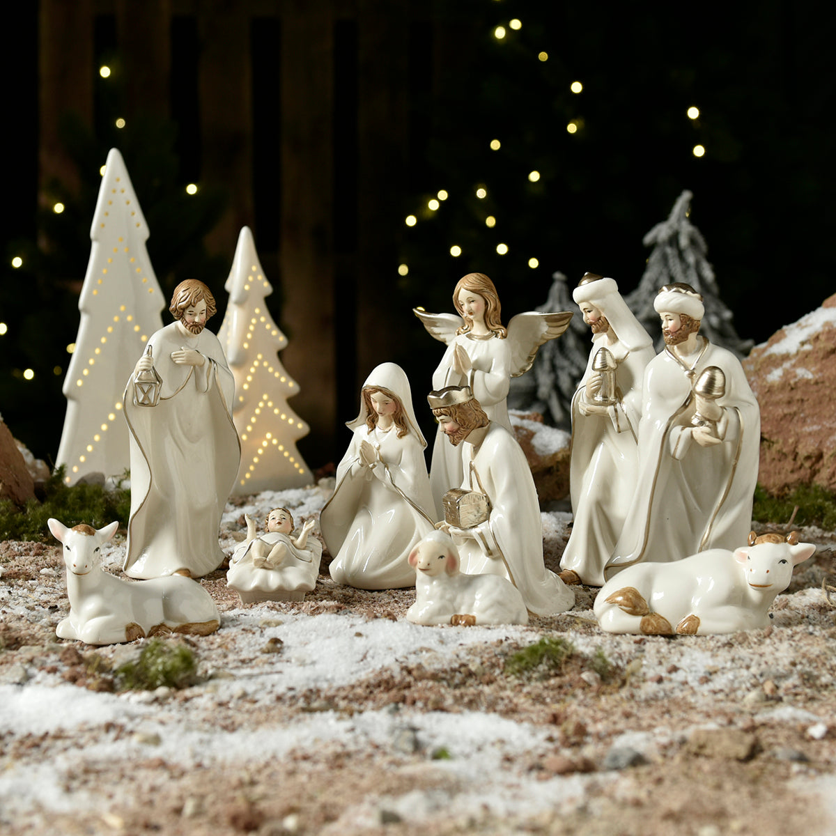 Crèche de Noël en porcelaine Eve