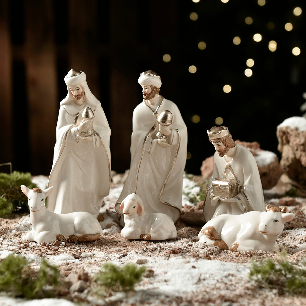 Crèche de Noël en porcelaine Eve
