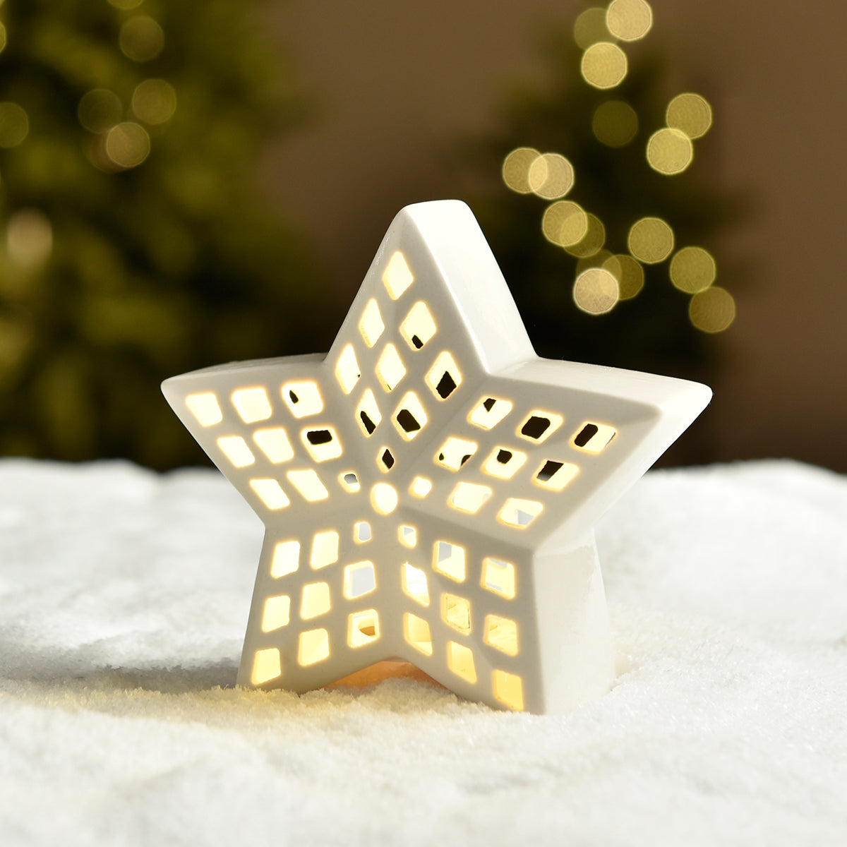 Figurine Etoile de Noël LED grands losanges