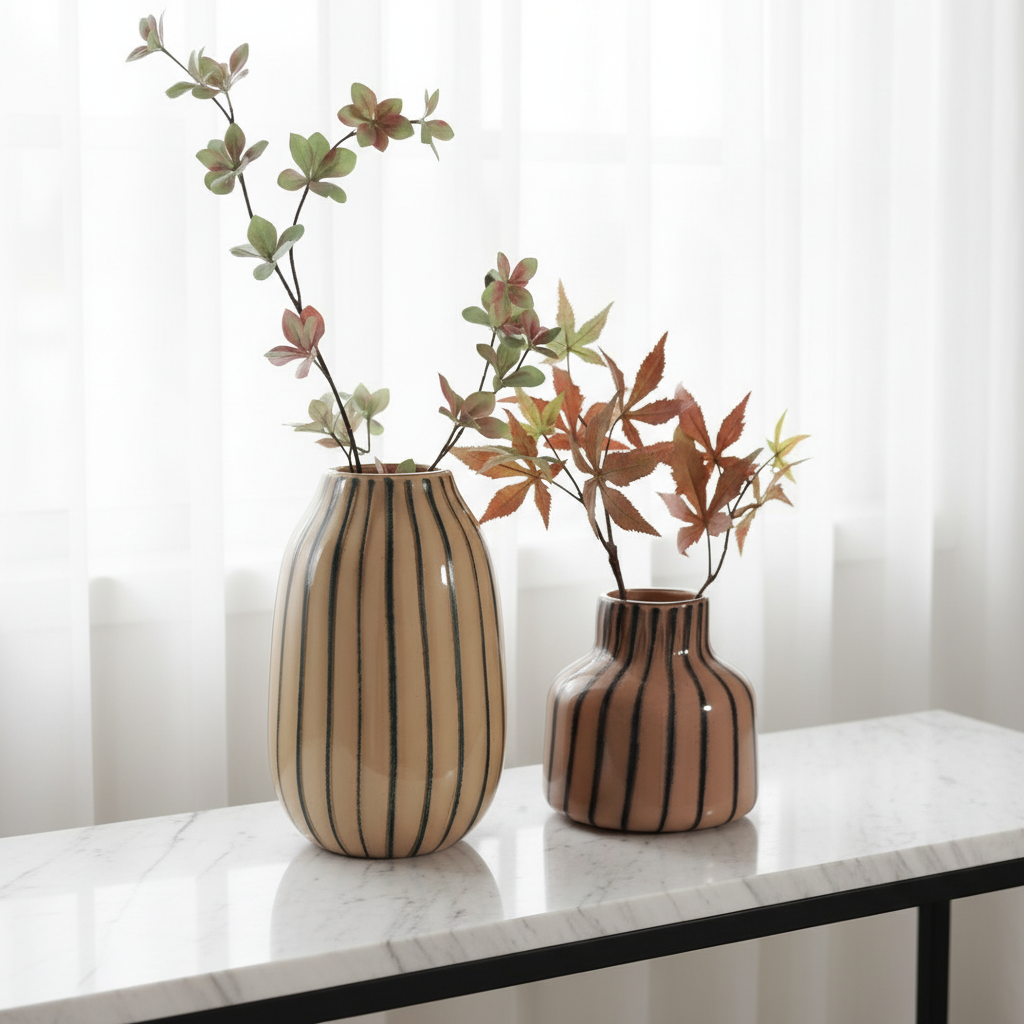 Jarrón de cristal Strio 18 cm