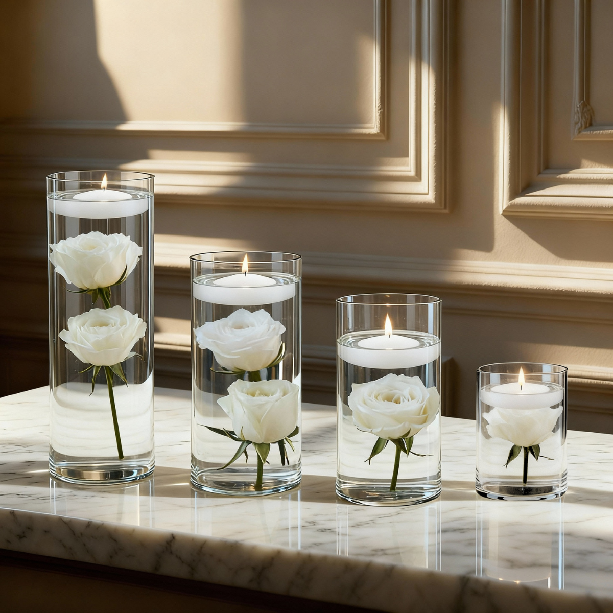 Portavelas Halo transparente 12 cm