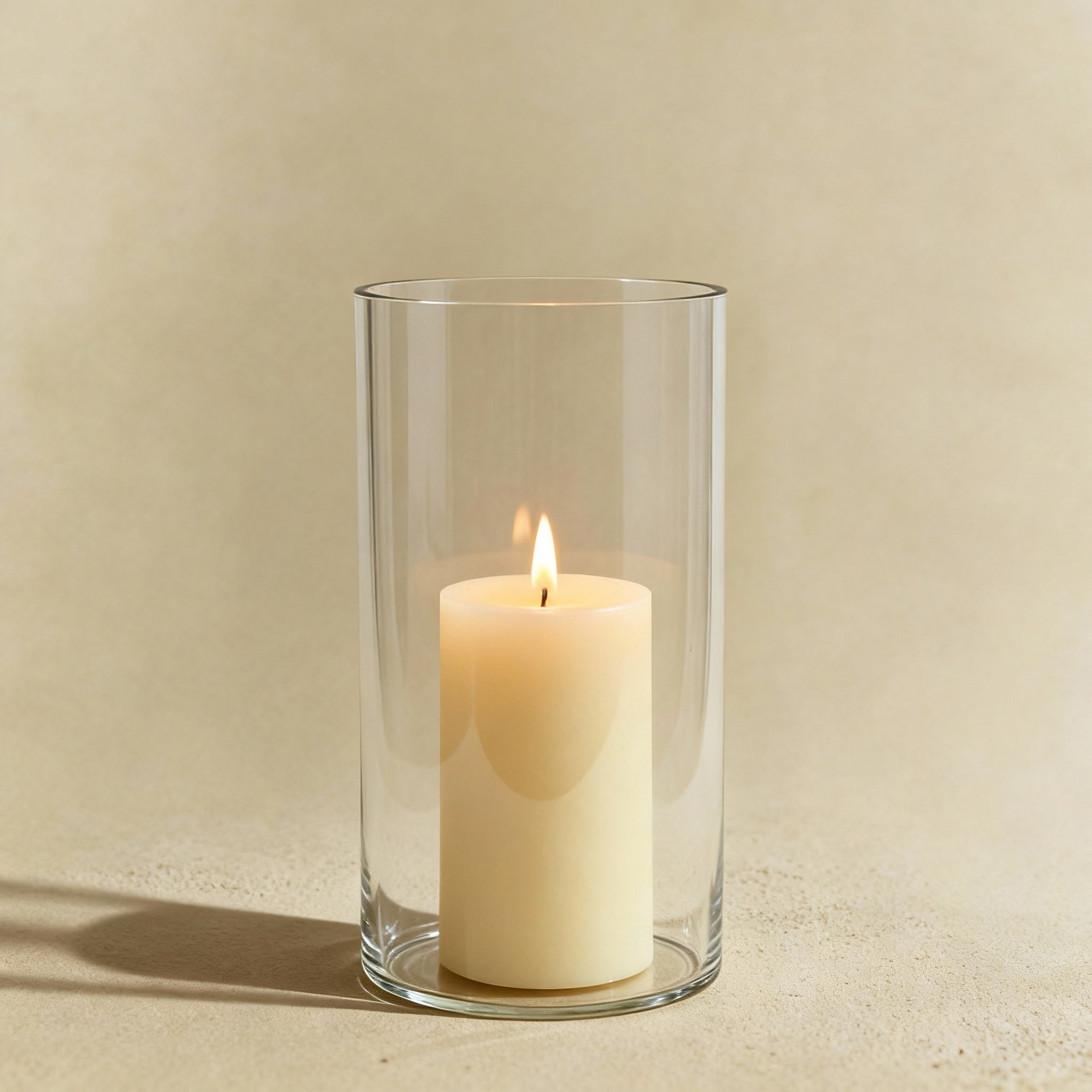 Portavelas Halo transparente 20 cm