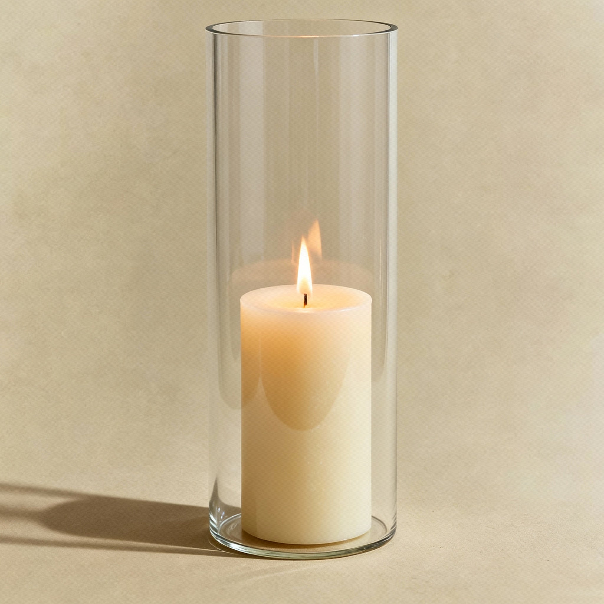 Portavelas transparente Halo 28 cm