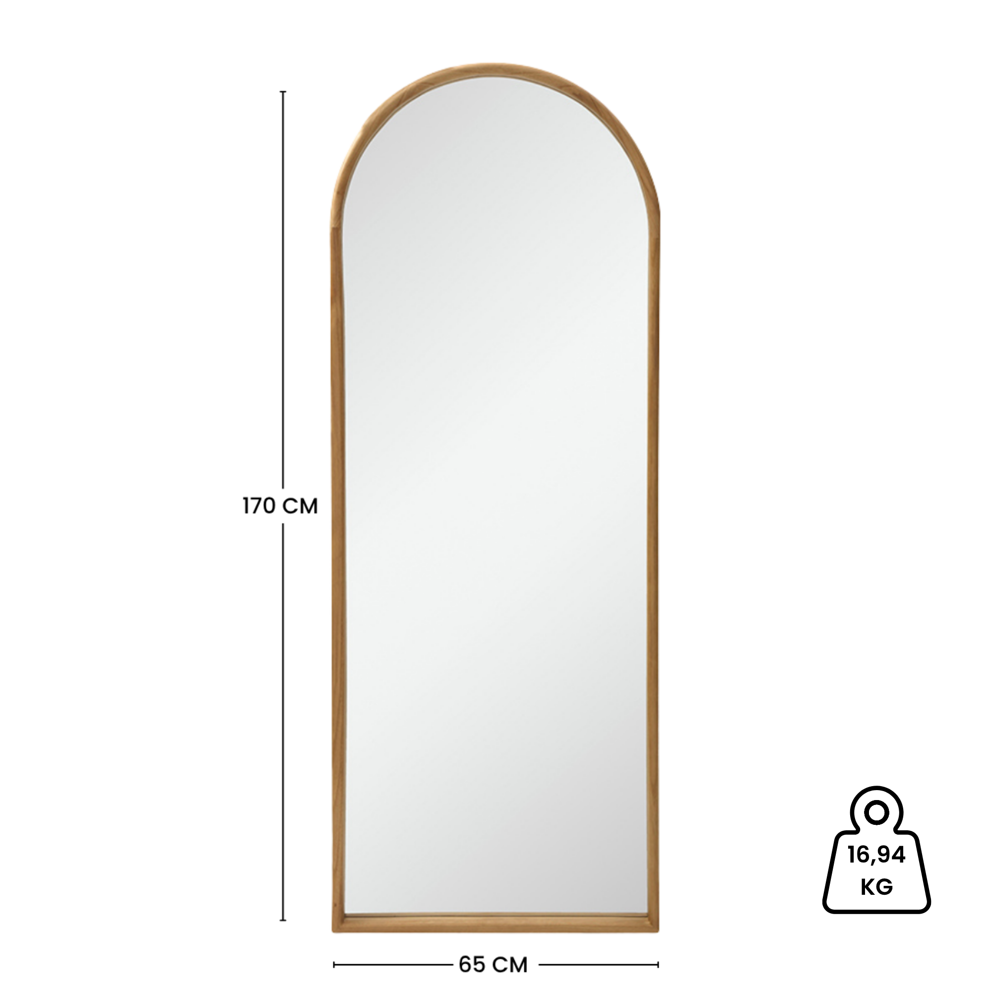 Miroir portrait Melin 65x170 cm