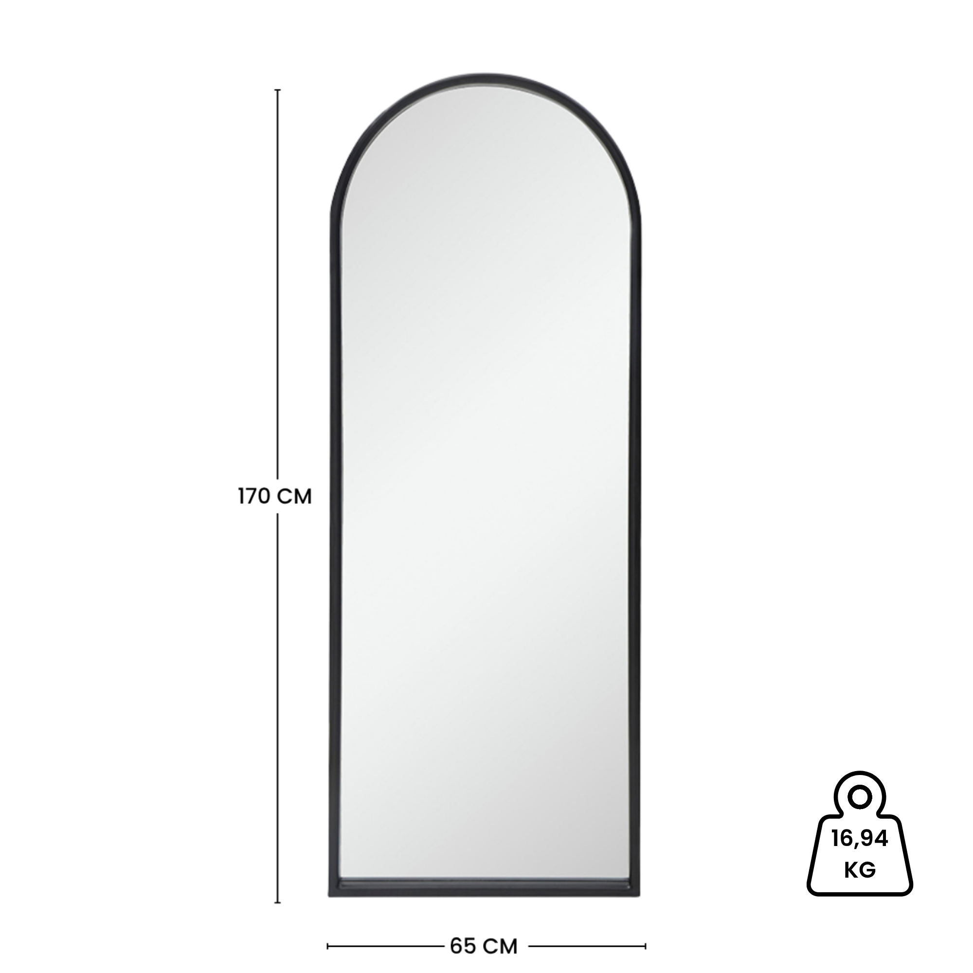 Miroir portrait Melin 65x170 cm
