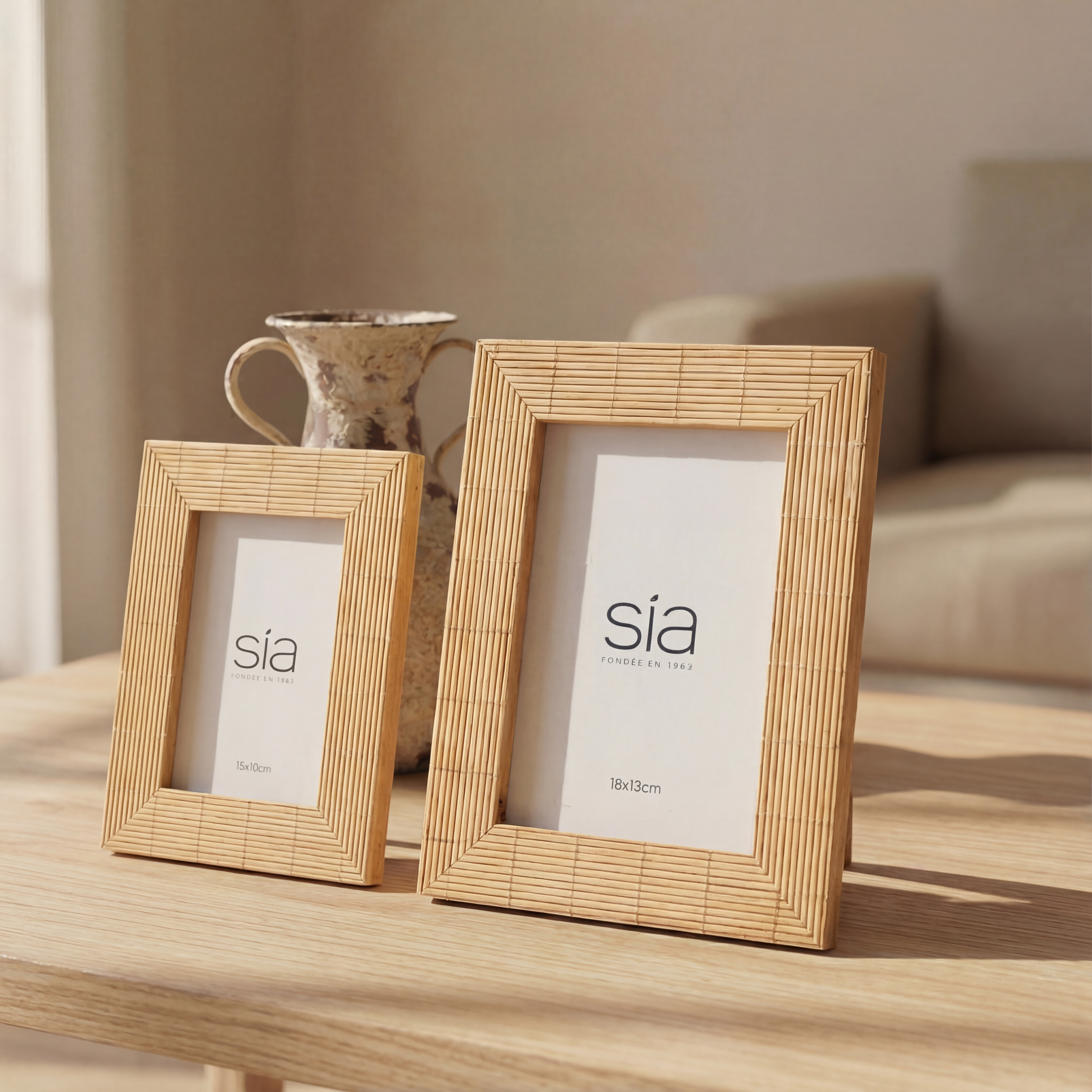 Marco de fotos de bambú de Bali de 13 x 18 pulgadas