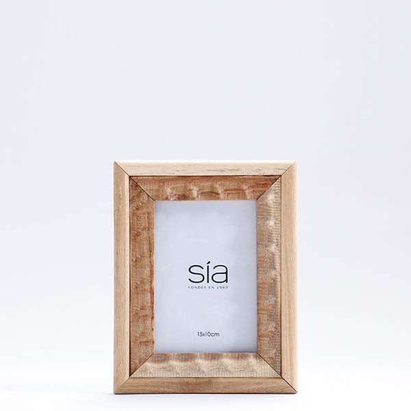 Cadre Photo Natté en acacia 10x15
