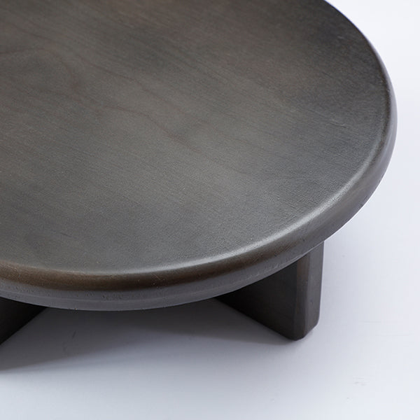 Plateau décoratif rond sur pieds Milo