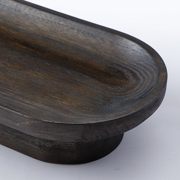 Plateau décoratif ovale Ebon