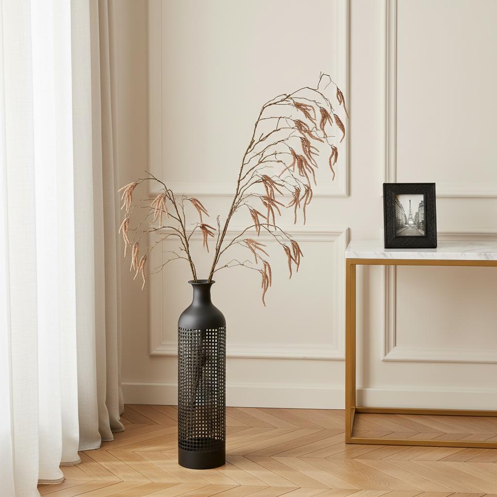 Vase en métal noir Maze 61cm