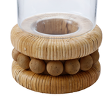 Perline rattan candle holder