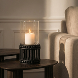 Candelabro de madera de perlina