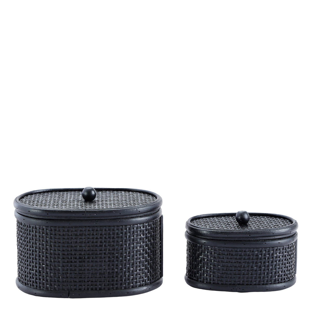 Oval rattan boxes Mila