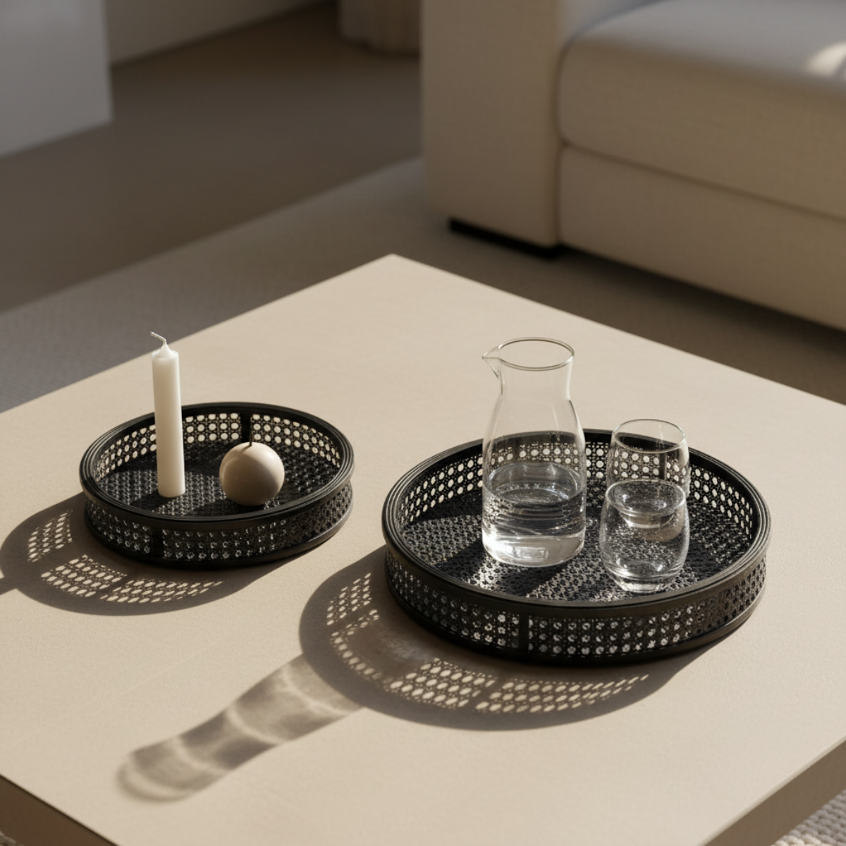 Bandejas decorativas redondas Ysia