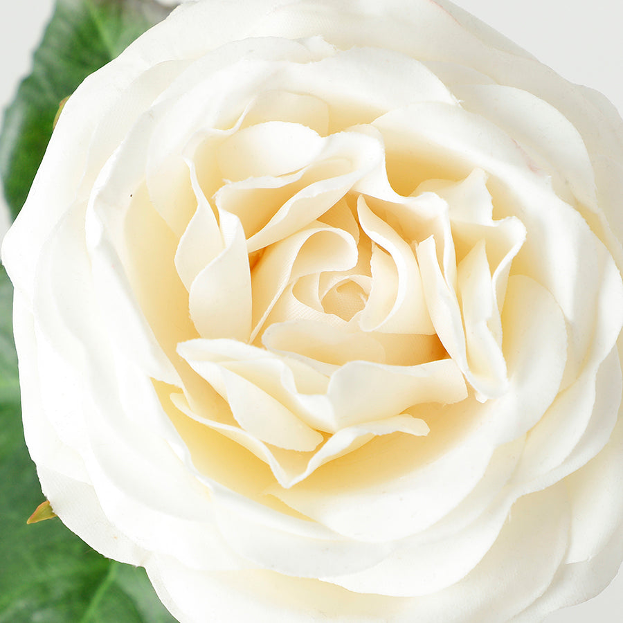 Tige de Rose ouverte avec bourgeons Premium 55cm