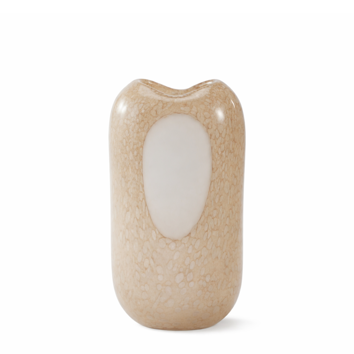 Vaso in vetro soffiato opalino 37 cm