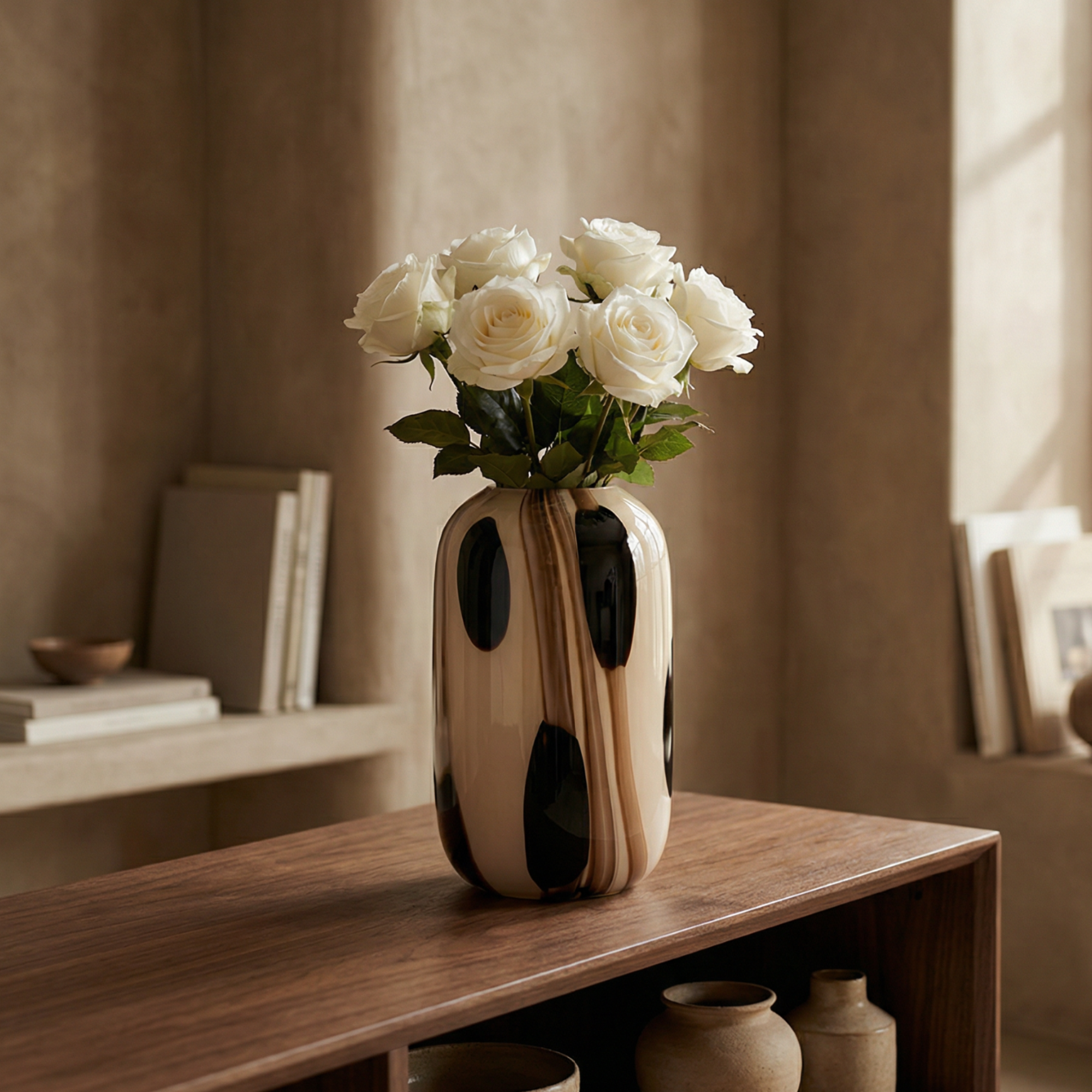 Vase en verre soufflé Dots 33 cm