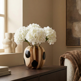 Vaso in vetro soffiato a pois 21 cm