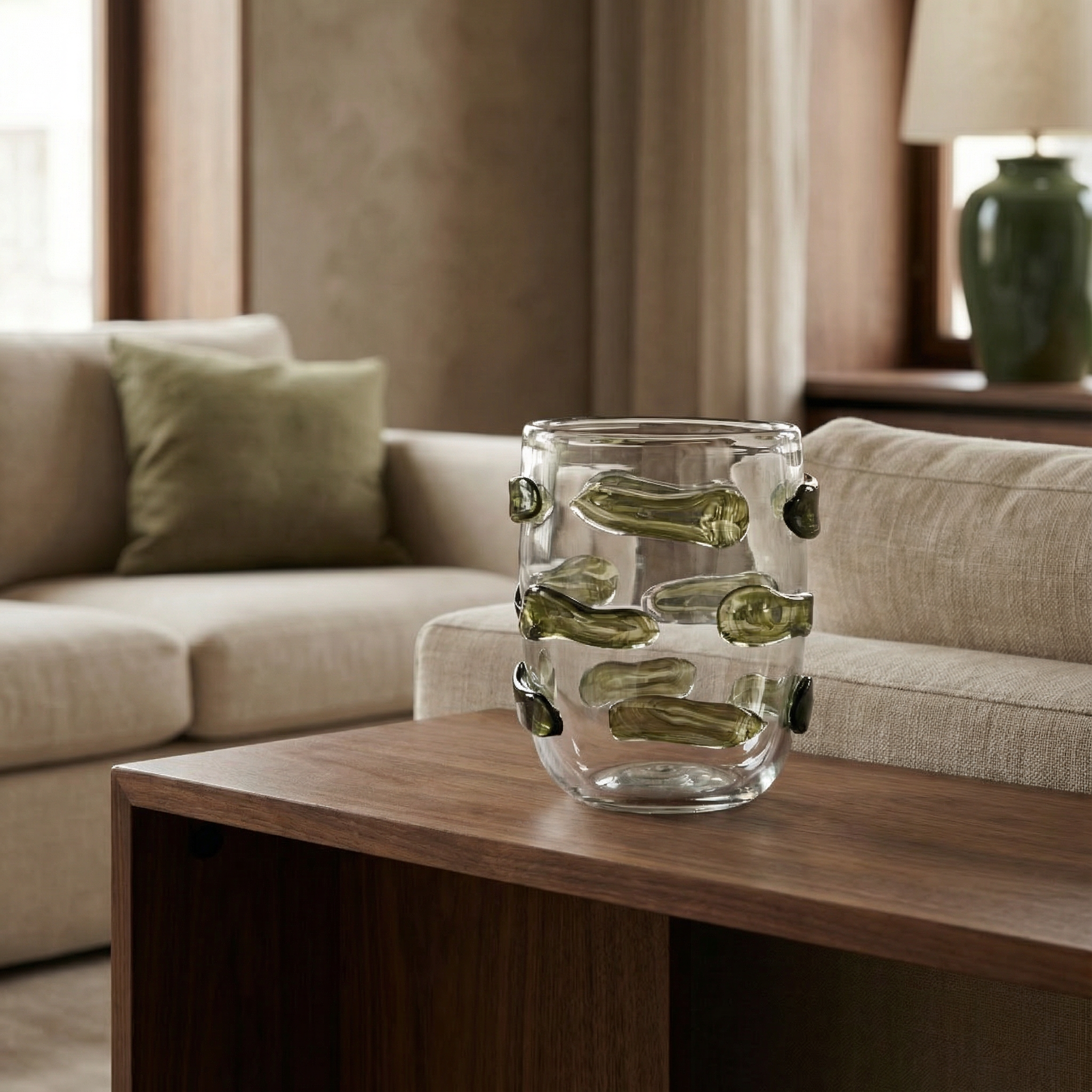 Jarrón de vidrio soplado Vertone 28 cm