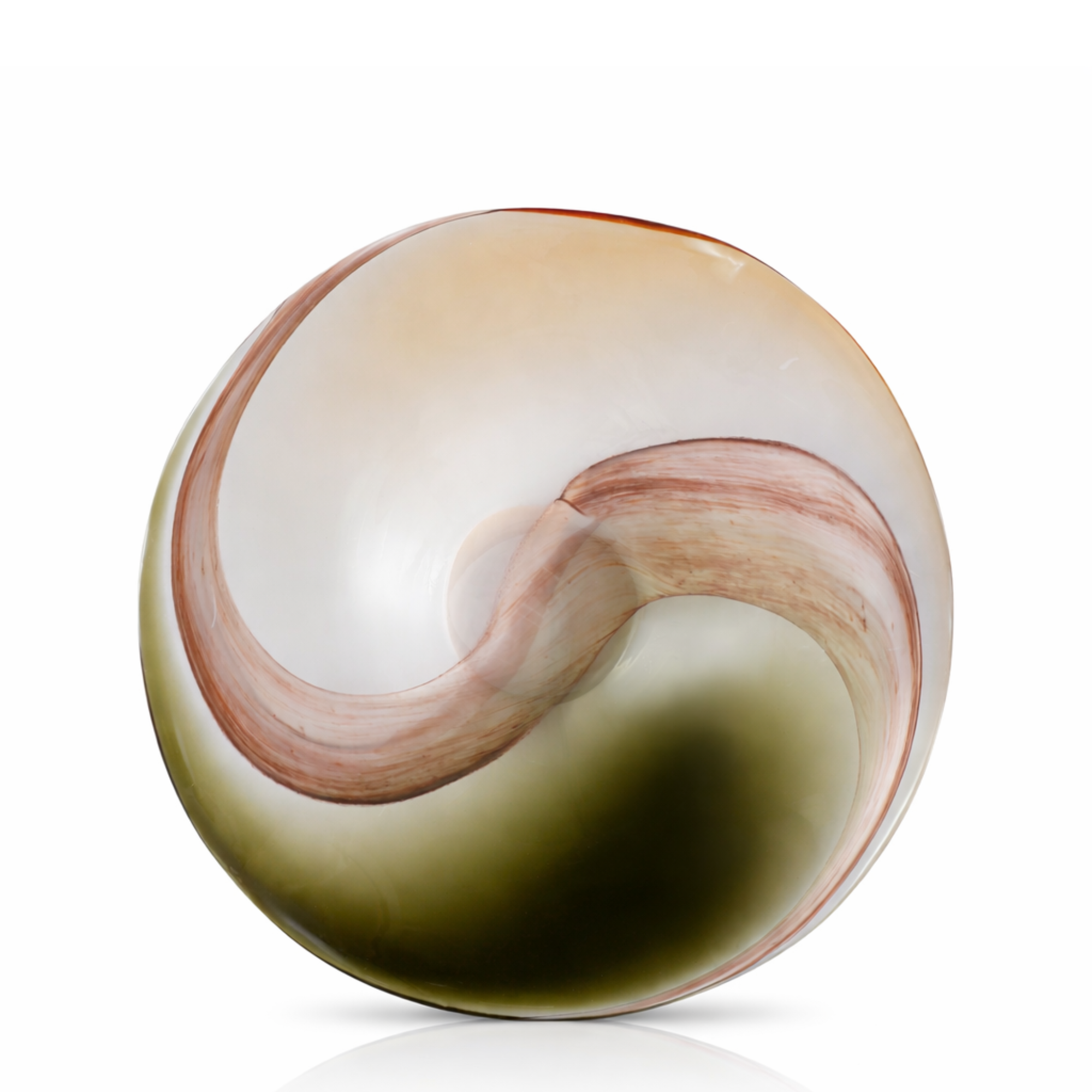 Coupelle décorative en verre soufflé Olivine 41 cm