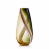Vaso in vetro soffiato olivina 38 cm