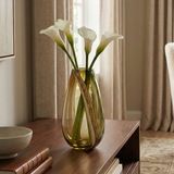 Vase en verre soufflé Olivine 38 cm