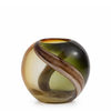 Vaso in vetro soffiato olivina 17 cm