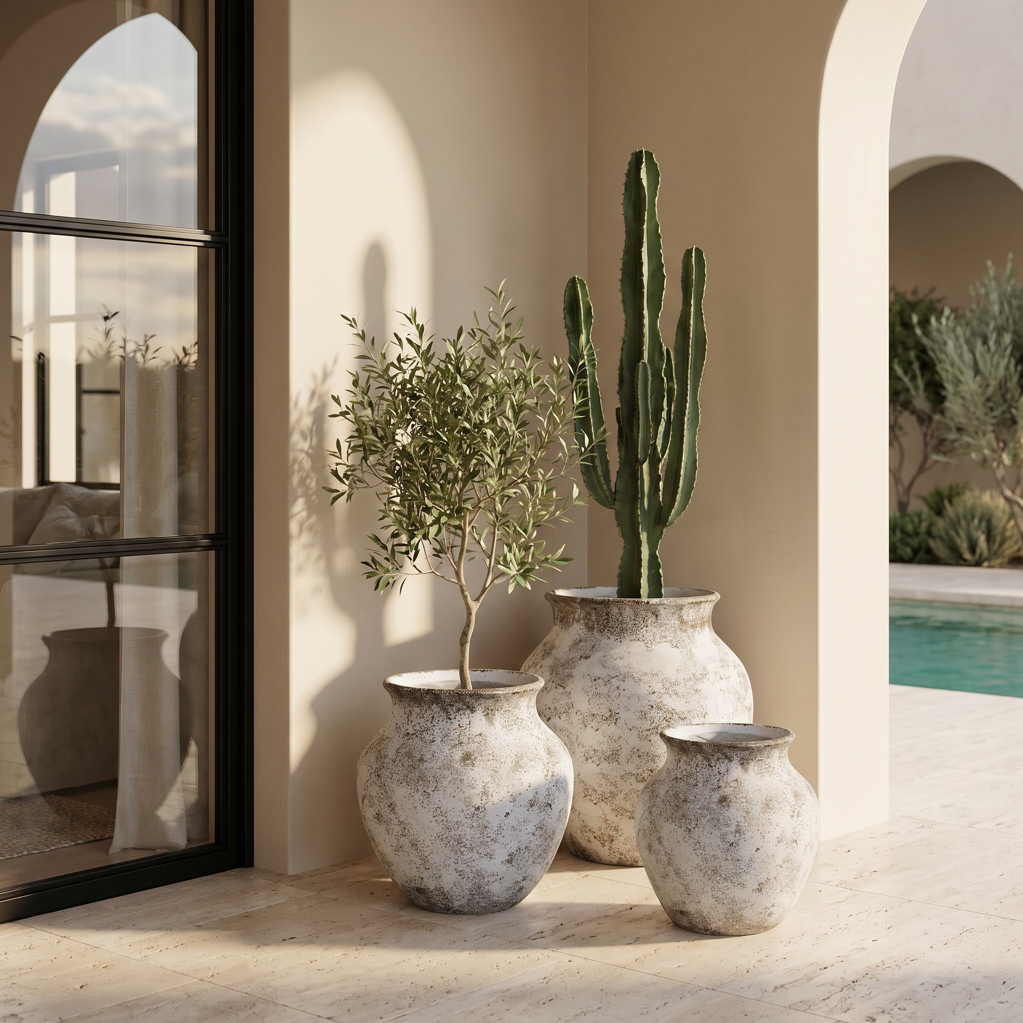 Cache-Pot Antica col évasé 51 cm