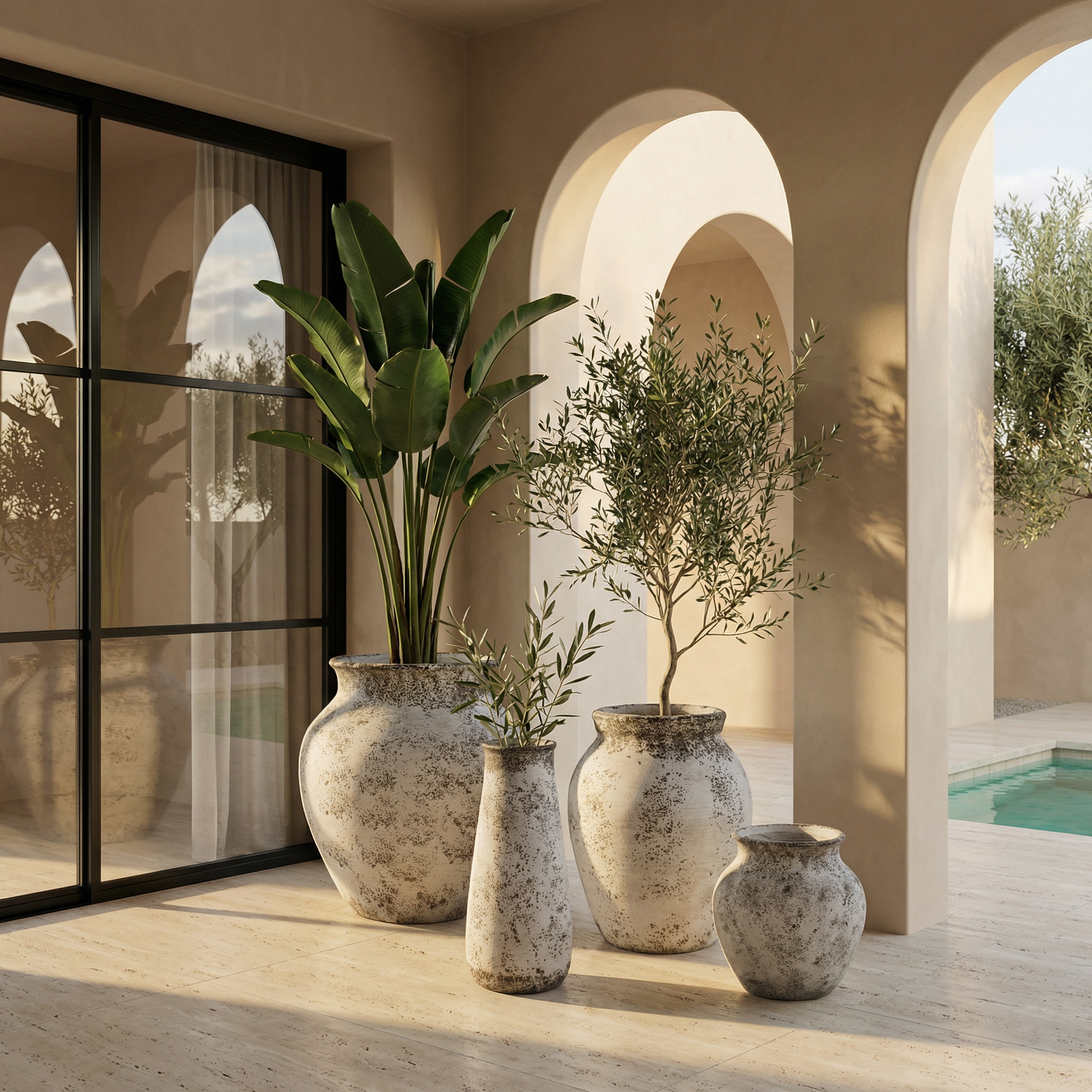 Cache-Pot Antica col évasé 39 cm