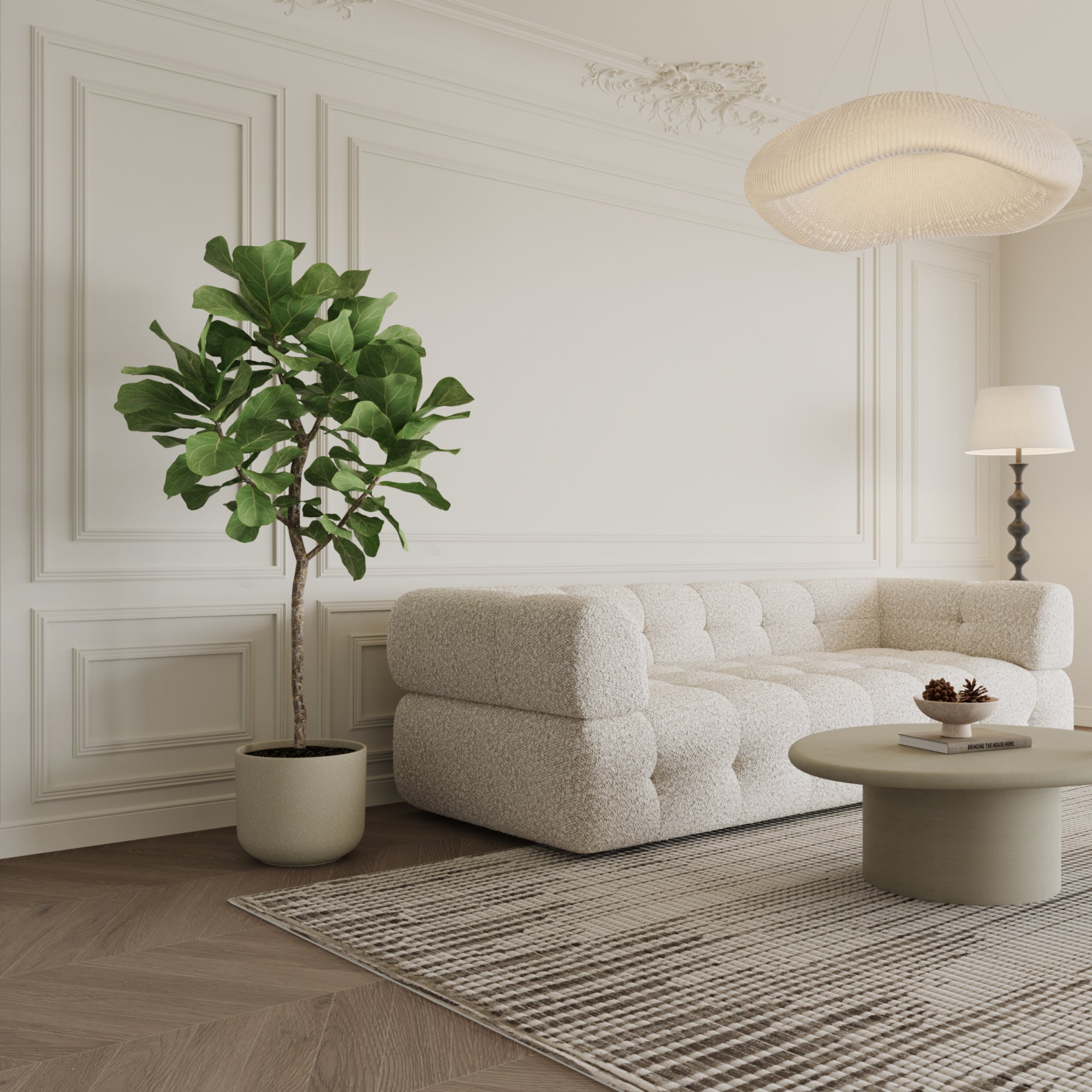 4 Cache-Pots Terra beige granito