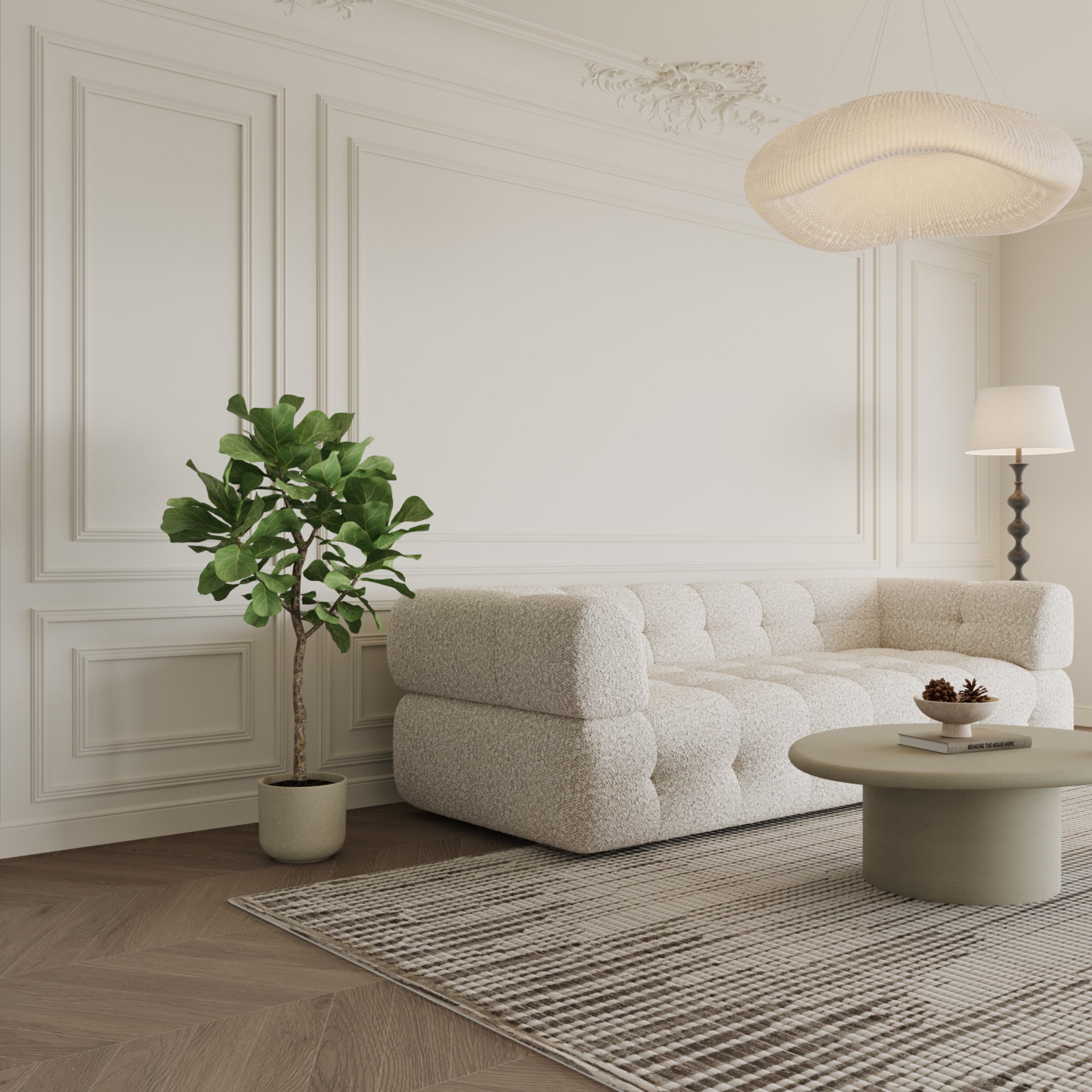 4 Cache-Pots Terra beige granito