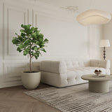 4 Cache-Pots Terra arrondis beige granito