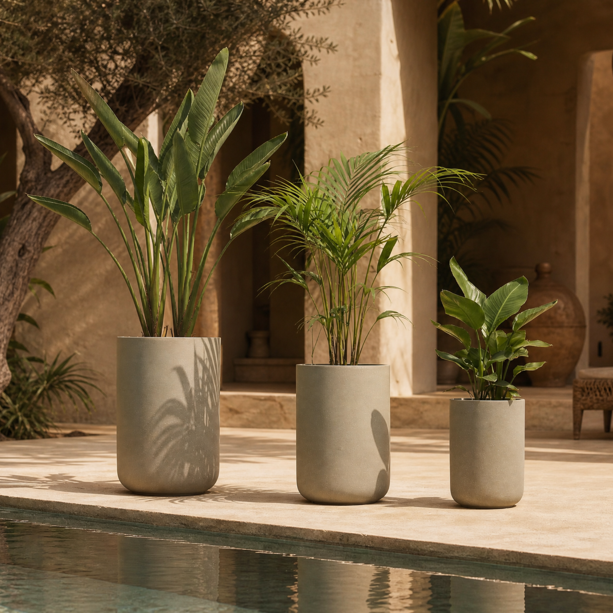 3 Cache-Pots Terra allongés
