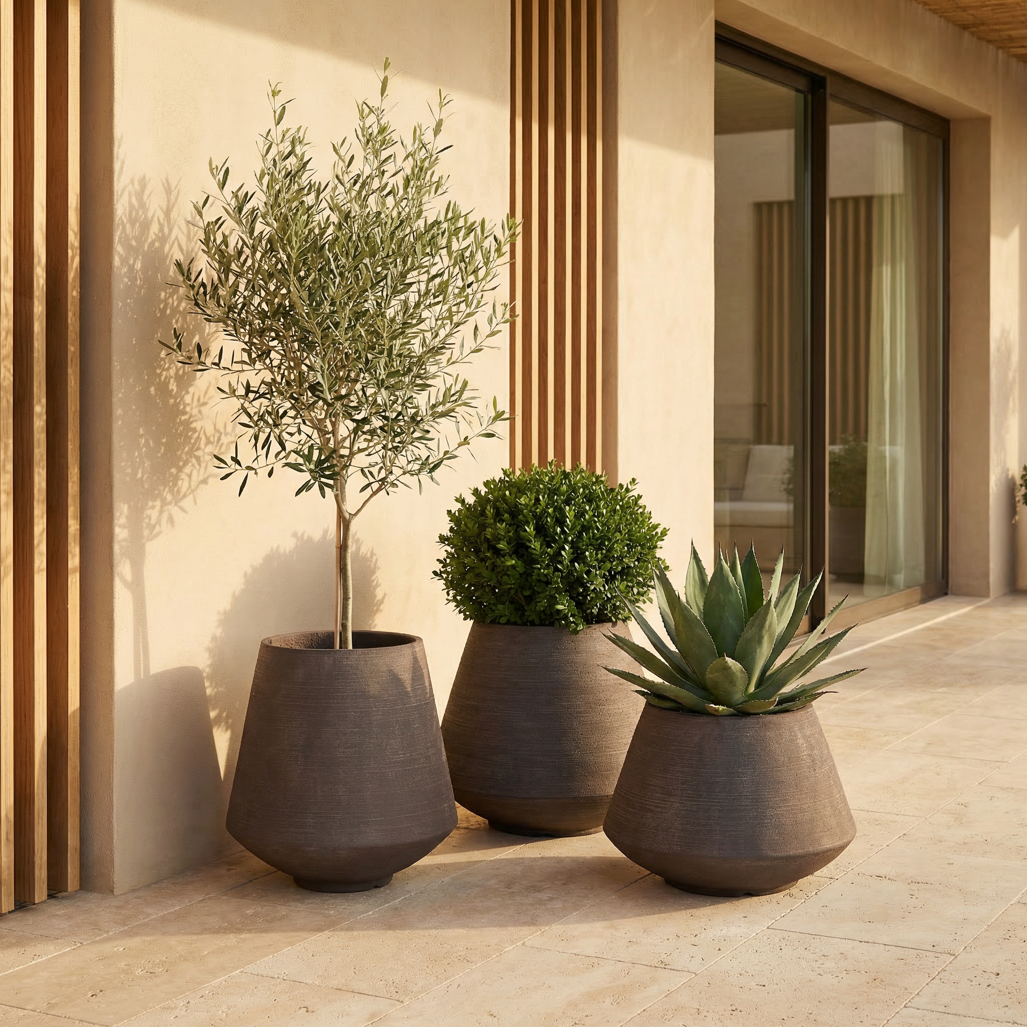 Cache-Pot Zen conique 46 cm