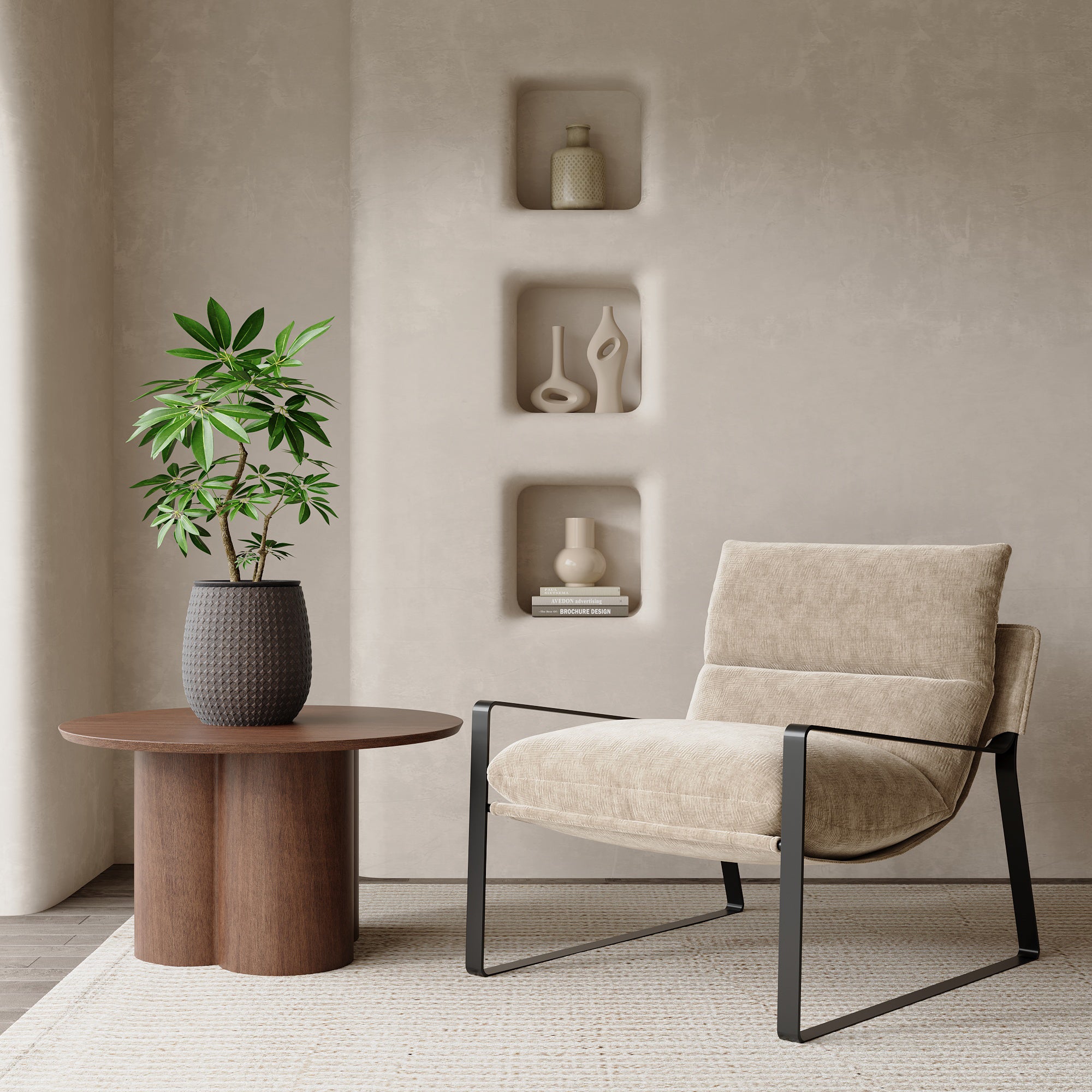 3 Cache-Pots Zen motif losanges gris