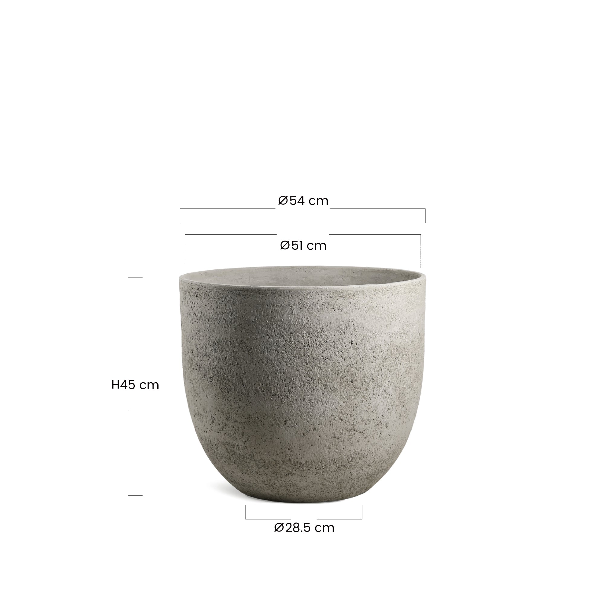 Cache-Pot Terra arrondi 54 cm