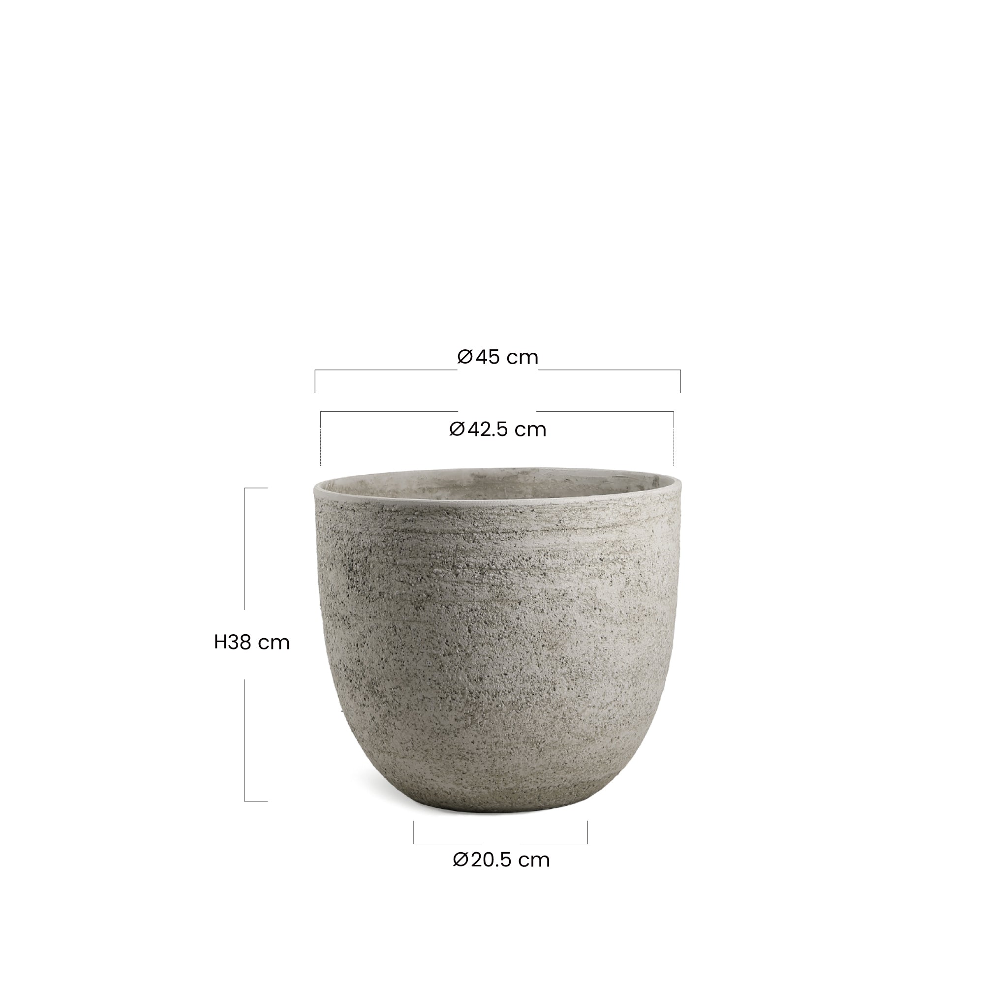 Cache-Pot Terra arrondi 45 cm